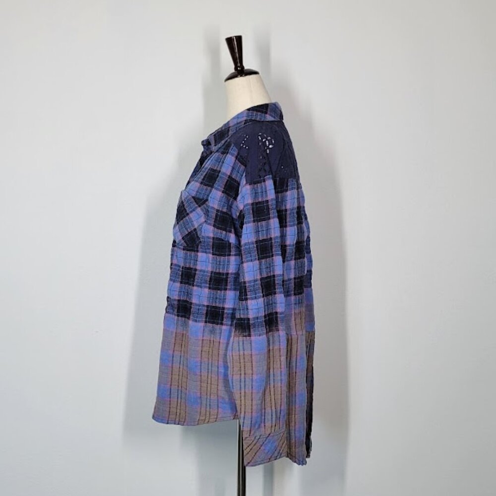 MISS ME plaid washed button down shirt Sz S NEW - Picture 6 of 12